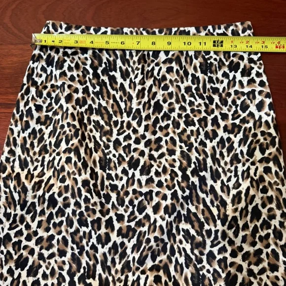 J. Crew The Pencil Skirt Leopard Print Size 0 - Picture 5 of 8
